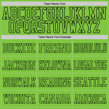 Load image into Gallery viewer, Custom Neon Green Neon Green-Black Mesh Authentic Football Jersey