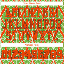 Load image into Gallery viewer, Custom Neon Green Orange-Black 3D Pattern Design Authentic Baseball Jersey