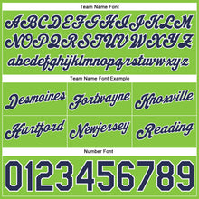 Load image into Gallery viewer, Custom Neon Green White Pinstripe Navy-White Authentic Basketball Shorts