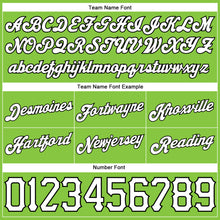 Load image into Gallery viewer, Custom Neon Green White Pinstripe White-Black Authentic Basketball Shorts