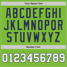 Load image into Gallery viewer, Custom Neon Green White-Navy Authentic Basketball Jersey