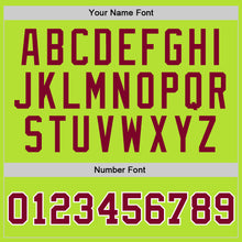 Load image into Gallery viewer, Custom Neon Green Maroon-White Authentic Throwback Basketball Jersey