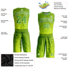 Load image into Gallery viewer, Custom Neon Green Neon Green-Gold Round Neck Sublimation Basketball Suit Jersey