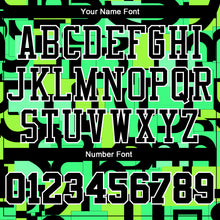 Load image into Gallery viewer, Custom Neon Green Black-White Music Festival Round Neck Sublimation Basketball Suit Jersey