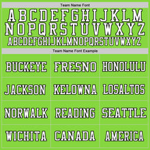 Load image into Gallery viewer, Custom Neon Green Black-White Mesh Authentic Football Jersey