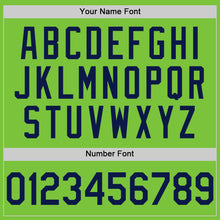 Load image into Gallery viewer, Custom Neon Green Navy Performance T-Shirt