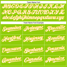 Load image into Gallery viewer, Custom Neon Green White-Yellow Authentic Baseball Jersey