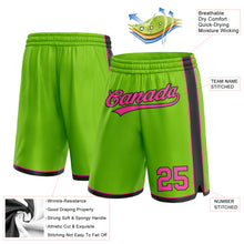 Load image into Gallery viewer, Custom Neon Green Pink-Black Authentic Basketball Shorts