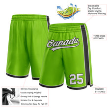 Load image into Gallery viewer, Custom Neon Green White-Black Authentic Basketball Shorts