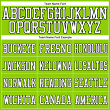 Load image into Gallery viewer, Custom Neon Green White-Black Mesh Authentic Football Jersey