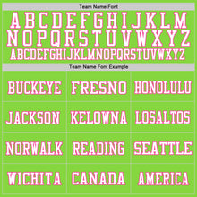 Load image into Gallery viewer, Custom Neon Green Pink-White Mesh Authentic Football Jersey