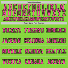 Load image into Gallery viewer, Custom Neon Green Pink-Black Mesh Authentic Football Jersey