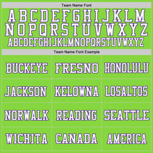 Load image into Gallery viewer, Custom Neon Green Purple-White Mesh Authentic Football Jersey