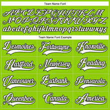 Load image into Gallery viewer, Custom Neon Green White-Black Hockey Lace Neck Jersey