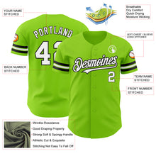 Load image into Gallery viewer, Custom Neon Green White-Black Authentic Baseball Jersey