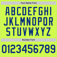 Load image into Gallery viewer, Custom Neon Green Royal-White Authentic Throwback Baseball Jersey