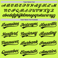 Load image into Gallery viewer, Custom Neon Green Black-White Authentic Throwback Baseball Jersey