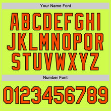 Load image into Gallery viewer, Custom Neon Green Orange-Black Authentic Throwback Baseball Jersey