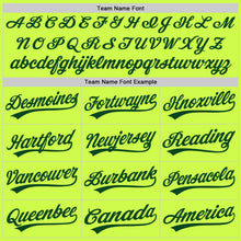 Load image into Gallery viewer, Custom Neon Green Green-White Authentic Throwback Baseball Jersey