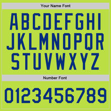 Load image into Gallery viewer, Custom Neon Green Royal-White Authentic Throwback Basketball Jersey