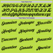 Load image into Gallery viewer, Custom Neon Green Black-White Authentic Throwback Basketball Jersey