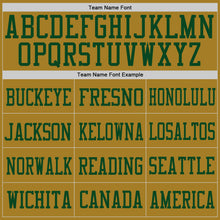 Load image into Gallery viewer, Custom Old Gold Green Mesh Authentic Football Jersey