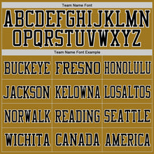 Load image into Gallery viewer, Custom Old Gold Black-White Mesh Authentic Football Jersey