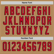 Load image into Gallery viewer, Custom Old Gold Red-Black Hockey Jersey