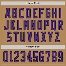 Load image into Gallery viewer, Custom Old Gold Purple-Black Hockey Jersey