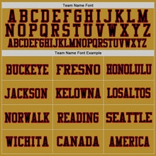 Load image into Gallery viewer, Custom Old Gold Red-Black Mesh Authentic Football Jersey