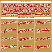 Load image into Gallery viewer, Custom Old Gold Red-White Performance T-Shirt