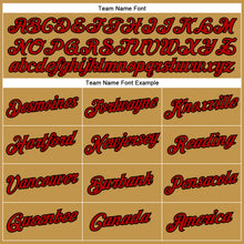 Load image into Gallery viewer, Custom Old Gold Red-Black Performance T-Shirt