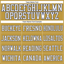 Load image into Gallery viewer, Custom Old Gold White-Navy Mesh Authentic Football Jersey