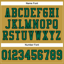 Load image into Gallery viewer, Custom Old Gold Kelly Green-Black Mesh Authentic Football Jersey