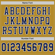 Load image into Gallery viewer, Custom Old Gold Navy-White Mesh Authentic Football Jersey