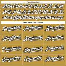 Load image into Gallery viewer, Custom Old Gold White-Black Authentic Baseball Jersey