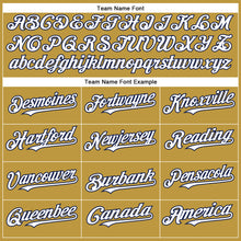 Load image into Gallery viewer, Custom Old Gold White-Navy Authentic Baseball Jersey