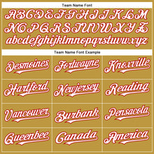 Load image into Gallery viewer, Custom Old Gold White-Red Authentic Baseball Jersey