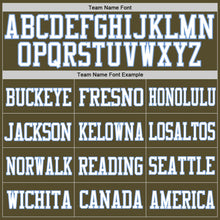 Load image into Gallery viewer, Custom Olive White-Light Blue Mesh Authentic Salute To Service Football Jersey