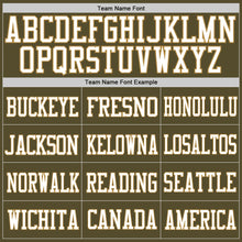 Load image into Gallery viewer, Custom Olive White-Old Gold Mesh Authentic Salute To Service Football Jersey