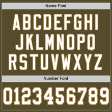 Load image into Gallery viewer, Custom Olive White-Old Gold Mesh Authentic Salute To Service Football Jersey