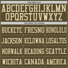 Load image into Gallery viewer, Custom Olive Vintage USA Flag-Cream Mesh Authentic Salute To Service Football Jersey