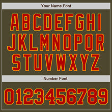 Load image into Gallery viewer, Custom Olive Red-Gold Authentic Salute To Service Baseball Jersey