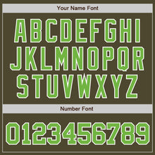 Load image into Gallery viewer, Custom Olive Neon Green-White Authentic Salute To Service Baseball Jersey