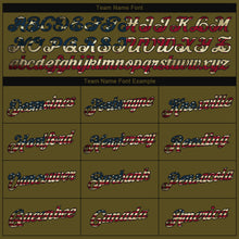 Load image into Gallery viewer, Custom Stitched Olive Vintage USA Flag-Black Sports Pullover Sweatshirt Salute To Service Hoodie