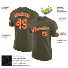 Load image into Gallery viewer, Custom Olive Orange-White Performance Salute To Service T-Shirt