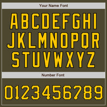 Load image into Gallery viewer, Custom Olive Gold-Black Authentic Salute To Service Baseball Jersey