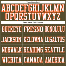 Load image into Gallery viewer, Custom Olive Orange-White Mesh Authentic Salute To Service Football Jersey