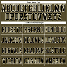 Load image into Gallery viewer, Custom Olive Cream-Black Mesh Authentic Salute To Service Football Jersey