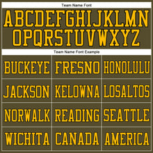 Load image into Gallery viewer, Custom Olive Black-Gold Mesh Authentic Salute To Service Football Jersey